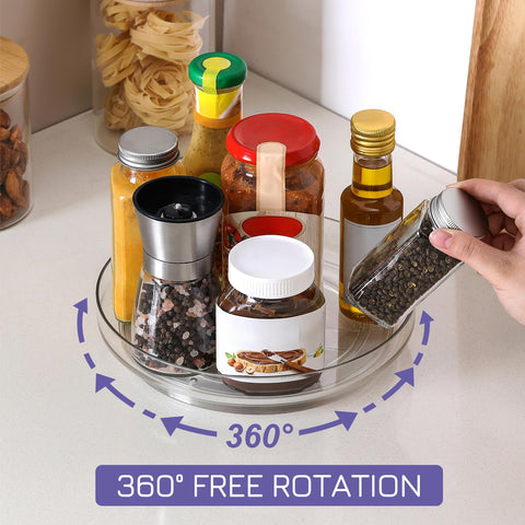LANDNEOO pantry lazy Susan keeps cans and snacks neatly visible