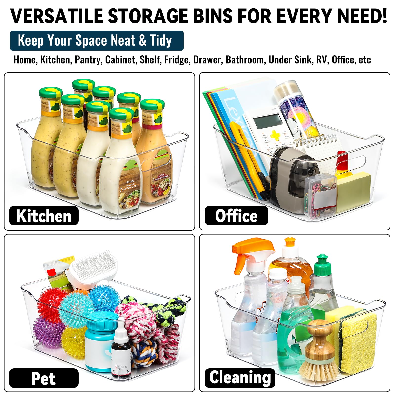LANDNEOO RV storage solution bins for travel essentials
