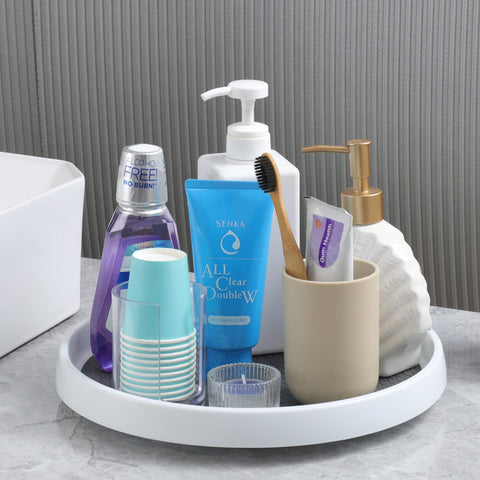 LANDNEOO bathroom vanity keeps cosmetics neatly organized