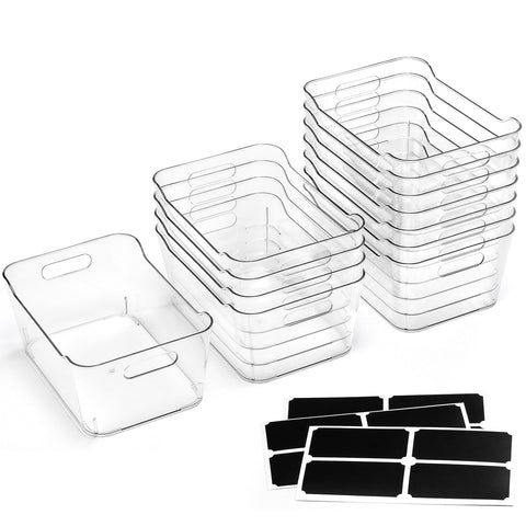LANDNEOO SOHO clear bins with labels for quick labeling and retrieval