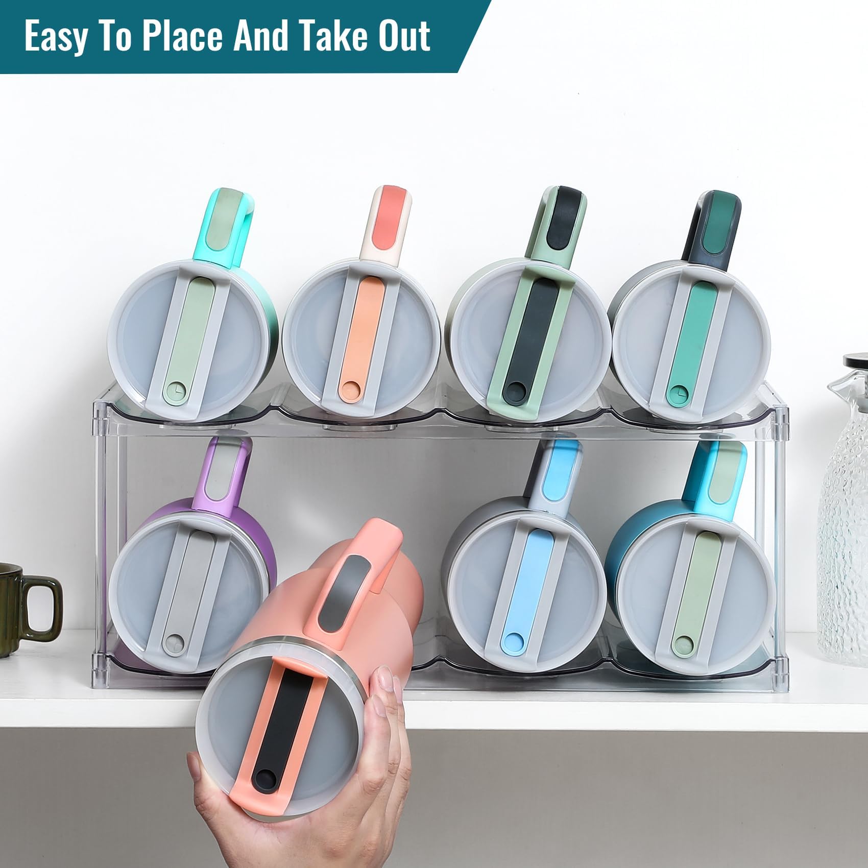 LANDNEOO stackable bottle storage maximizes vertical space