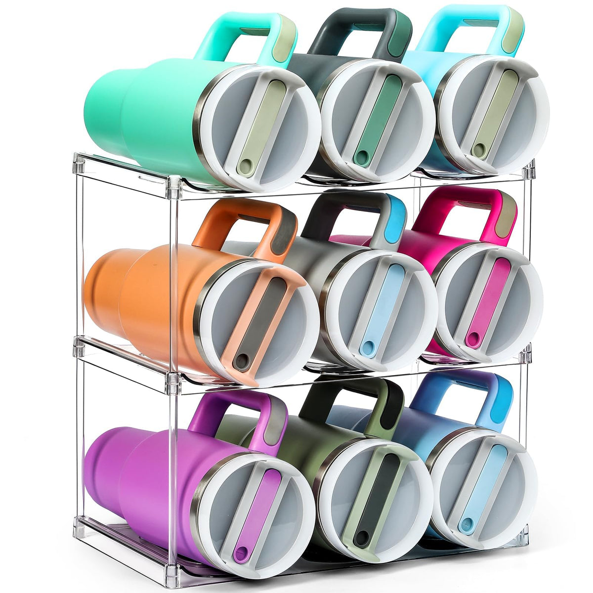 LANDNEOO Stanley 40oz bottle holder displaying a large bottle organized on a counter