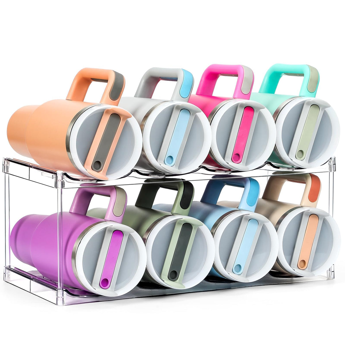 LANDNEOO Stanley 40oz bottle organizer holds large bottles neatly for quick access