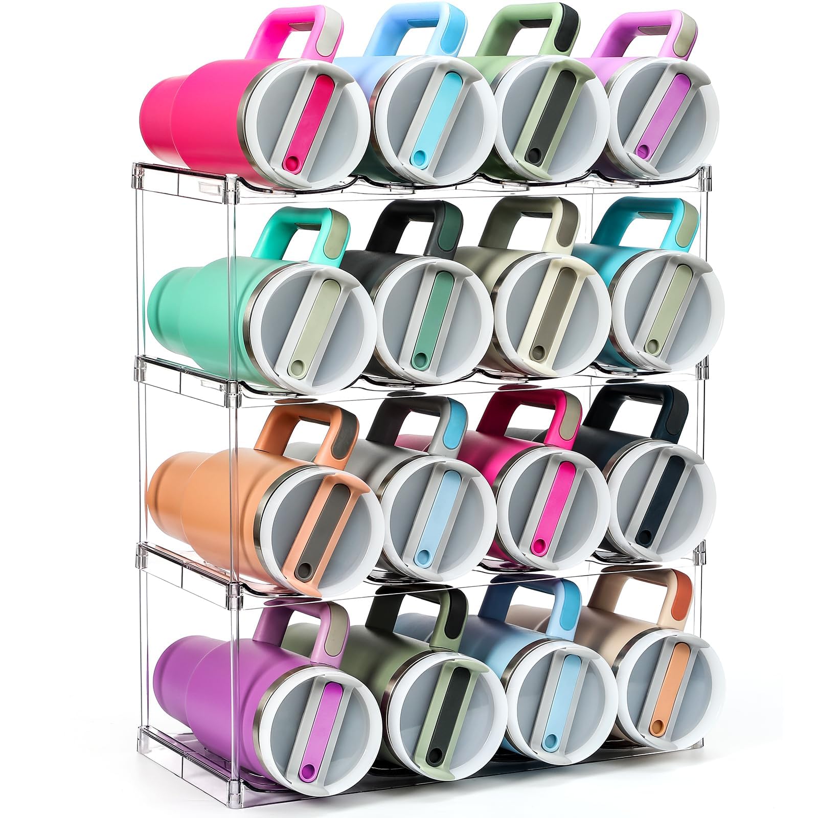 LANDNEOO Stanley 40oz bottle rack assembly for organized kitchen storage.