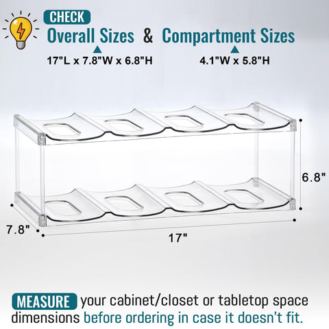 LANDNEOO sturdy clear shelves keep beverages organized and visible