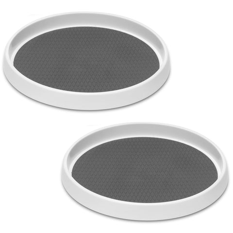 LANDNEOO two-pack 10-inch lazy susans maximize cabinet space with smooth rotation.