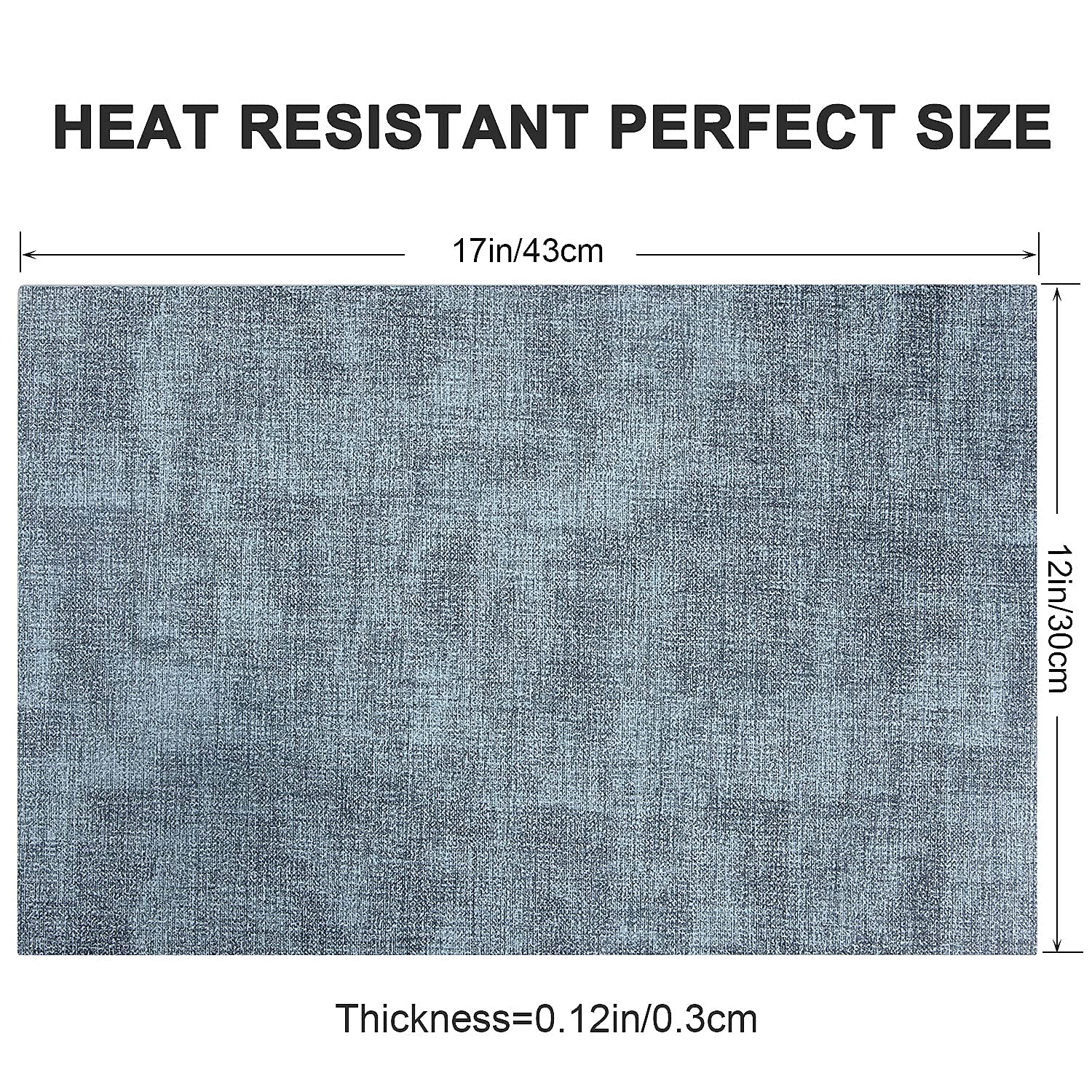LANDVIEW leather heat-resistant placemats blue wipe-clean surface for quick maintenance.