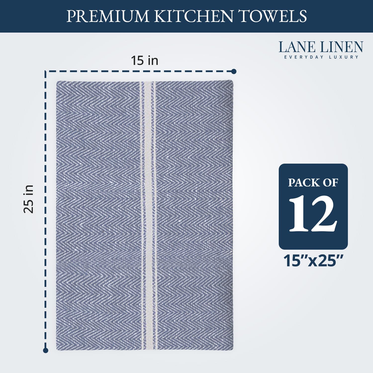 LANE LINEN 100 percent cotton dish towels with high absorbency for quick cleanup