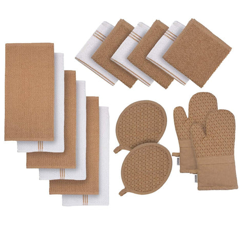 Lane Linen 16-piece dish cloths set for fast absorbent drying