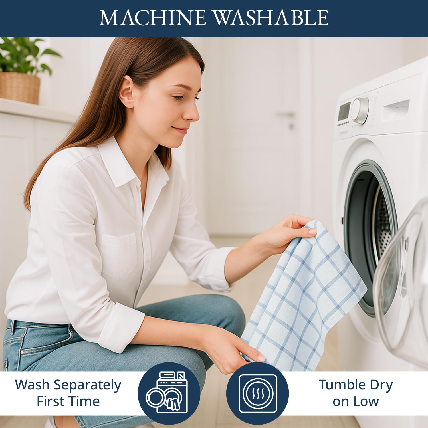 Lane Linen 18x28 inch towels ready for everyday kitchen use