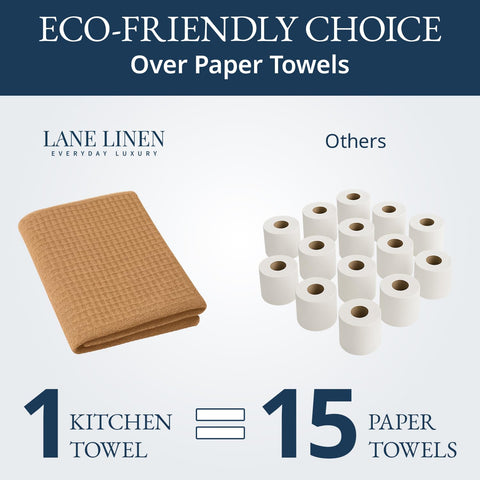Lane Linen 18x28 towels shown folded for convenient storage.