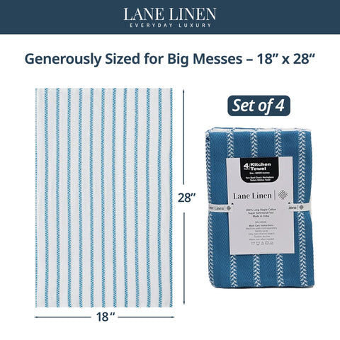 LANE LINEN striped-design towels for elegant, multi-use drying