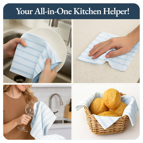 LANE LINEN four-pack towels provide ample coverage for drying