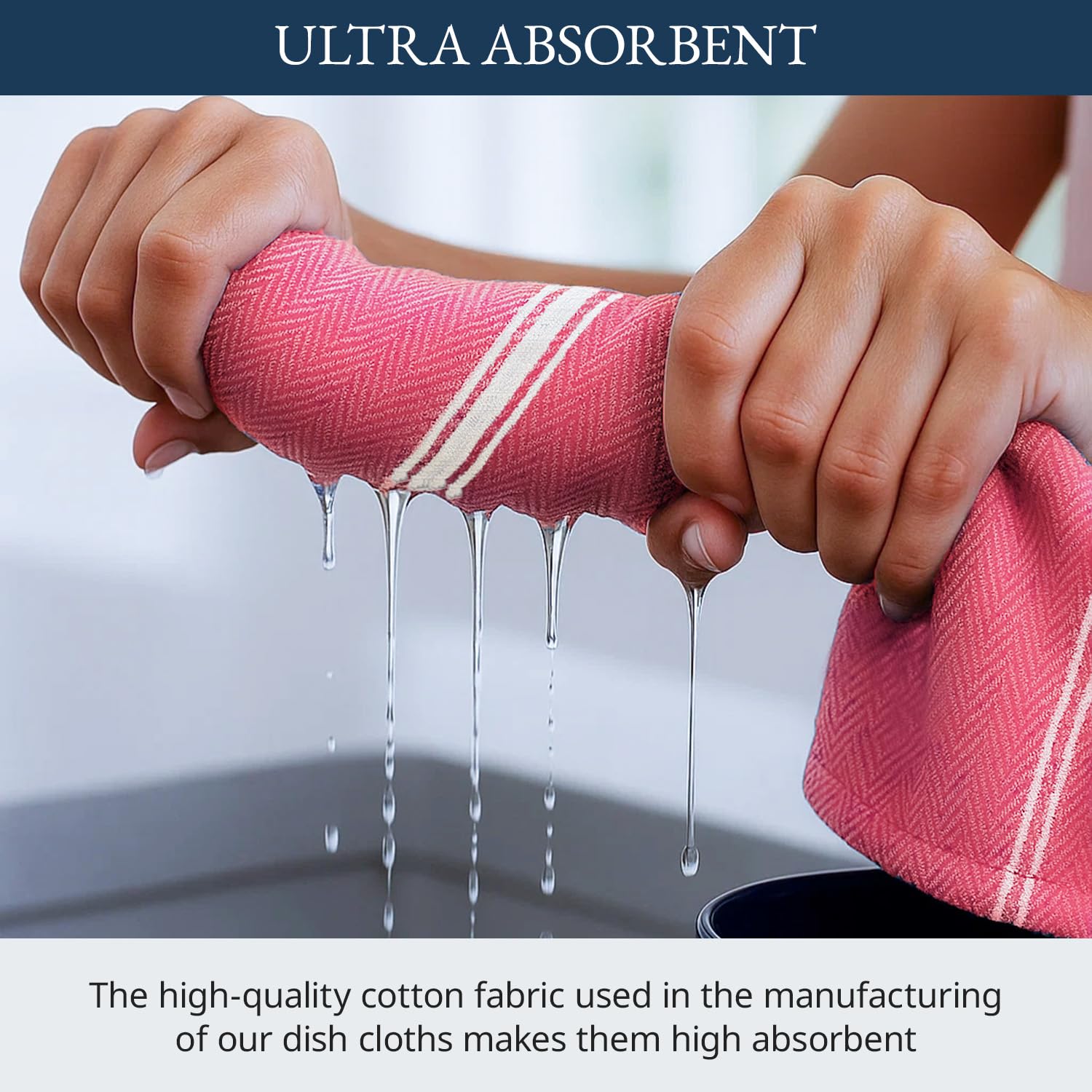 Lane Linen dish towels are machine washable and durable