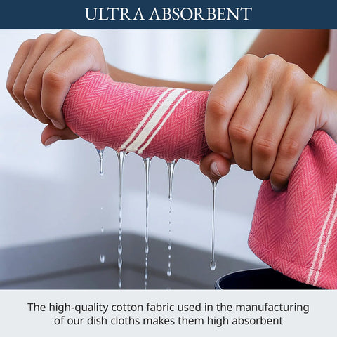 Lane Linen dish towels are machine washable and durable