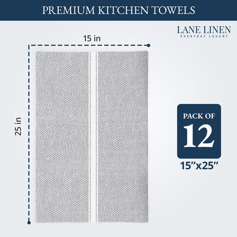 LANE LINEN towels in grey chambray, soft weave with quick moisture pickup