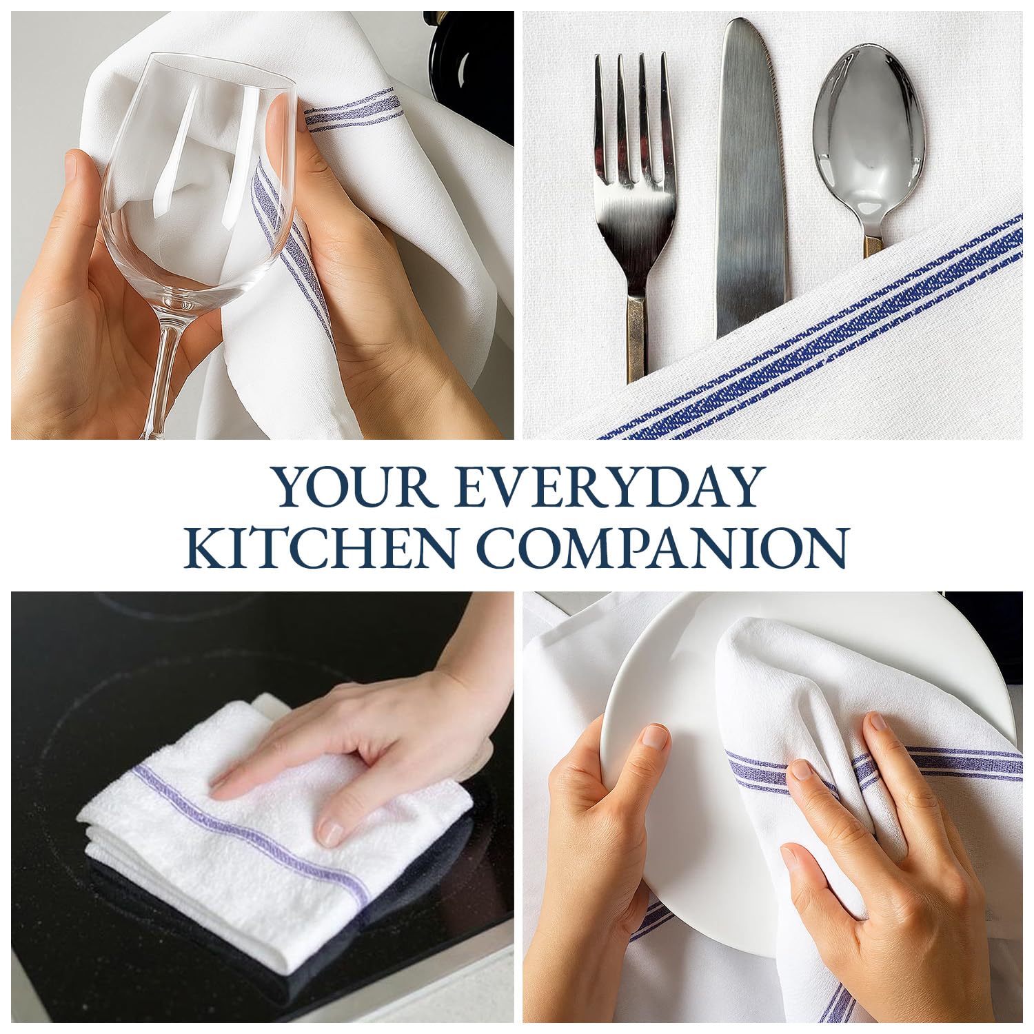 Lane Linen machine washable kitchen towels for easy care