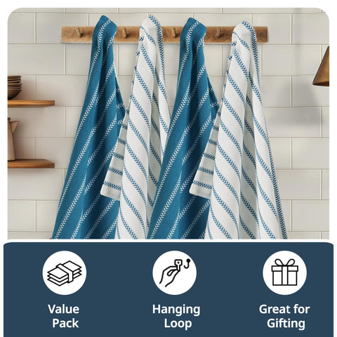 LANE LINEN blue-saphire towels versatile for napkins or dish drying