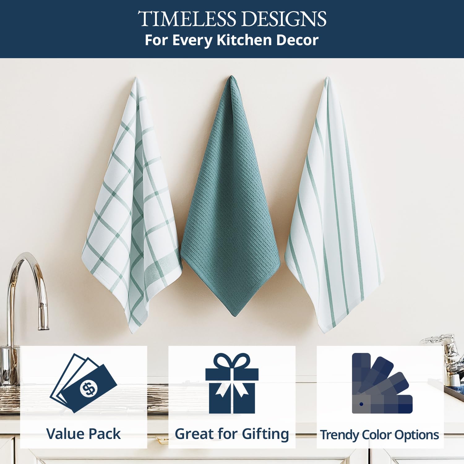 Lane Linen quick-drying cotton towels for busy kitchen tasks