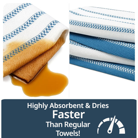 LANE LINEN absorbent cotton towels handle spills with ease during meal prep