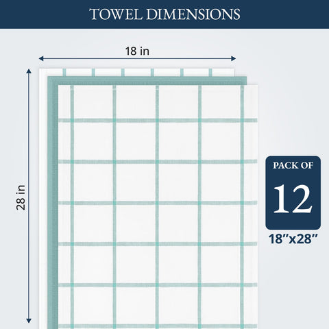 Lane Linen striped towels add elegance while drying dishes efficiently