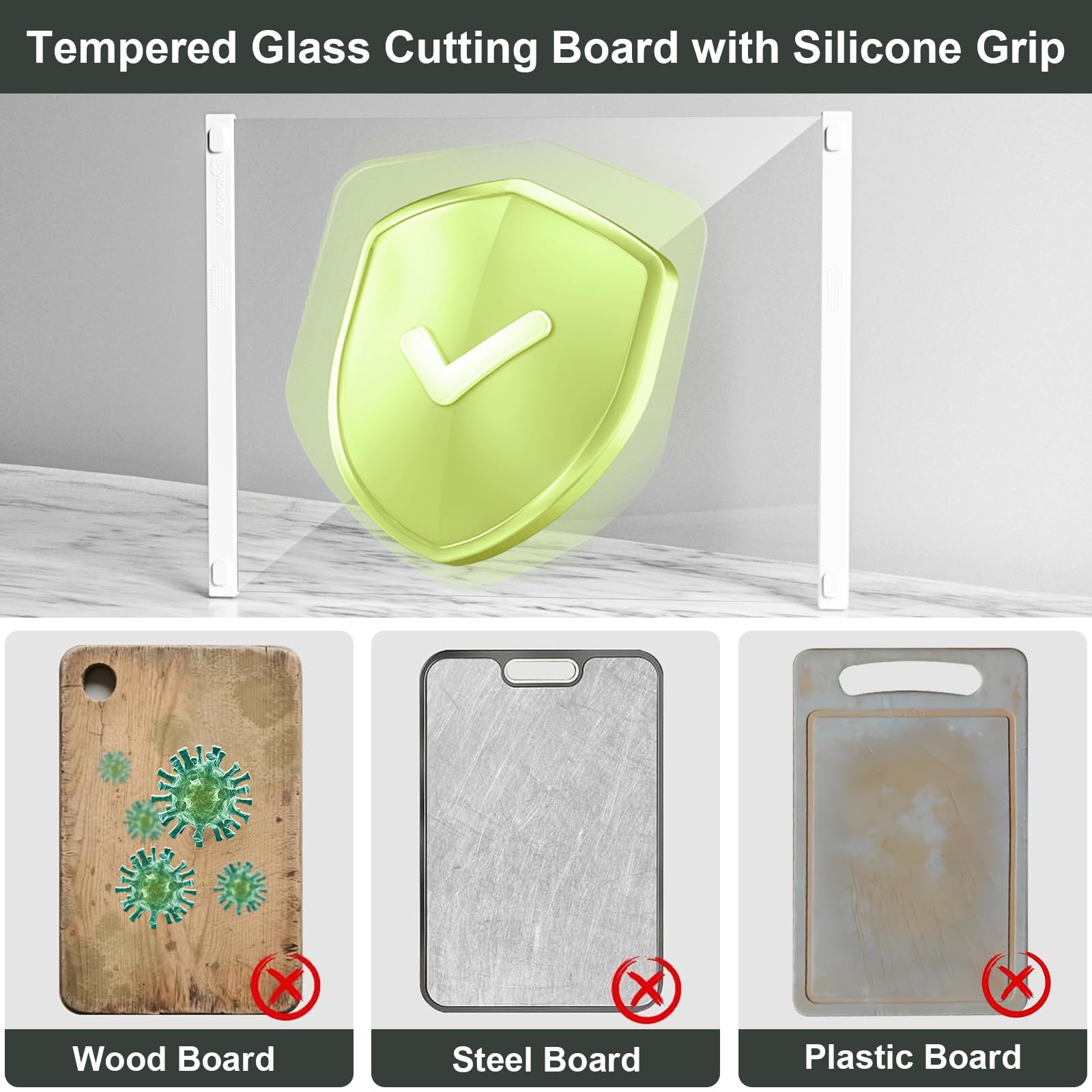 Langbohos dishwasher-safe glass board simplifies cleanup after cooking