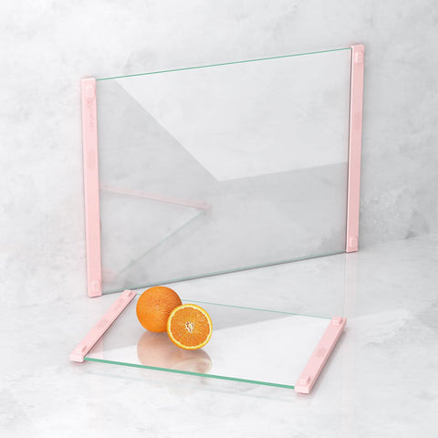 LANGBOHOS glass cutting board 12x16 with silicone grip for steady prep