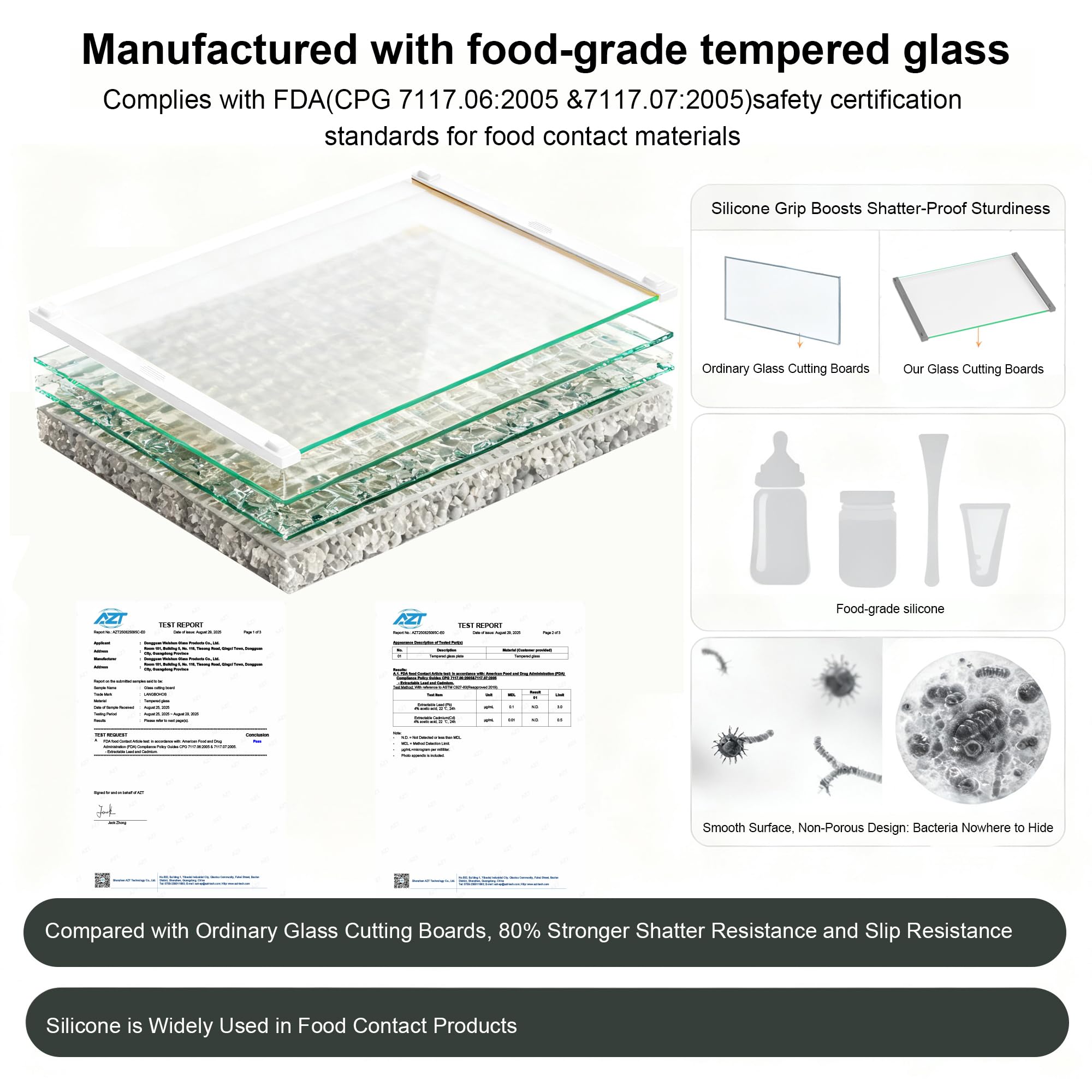 Langbohos heat-tolerant board withstands hot pots up to 150°C