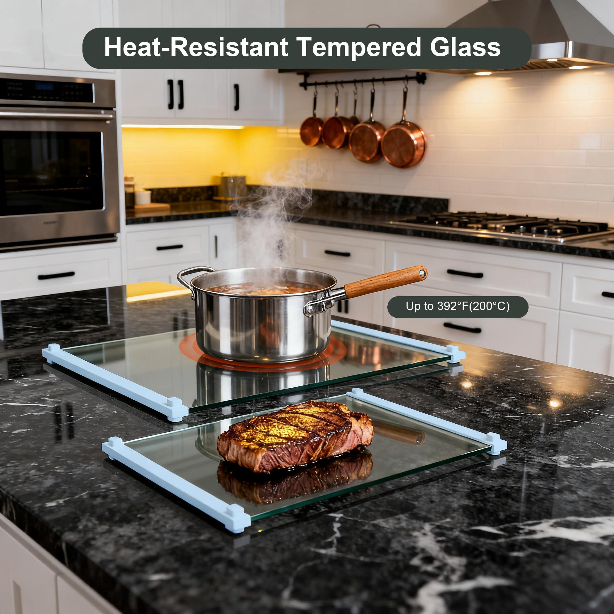 LANGBOHOS non-toxic glass surface resists odors and residue