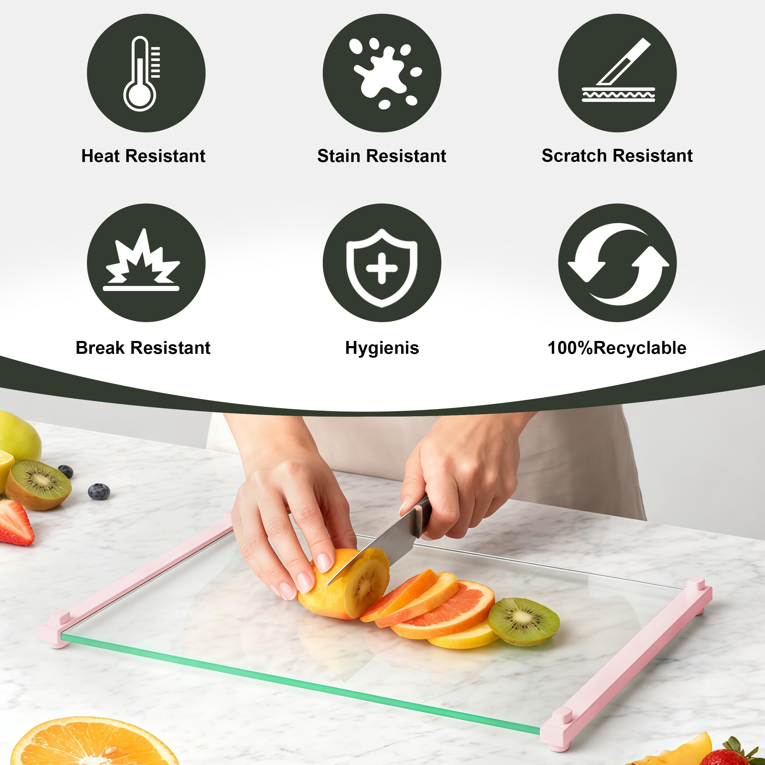 LANGBOHOS non-toxic glass surface resists scratches and odors