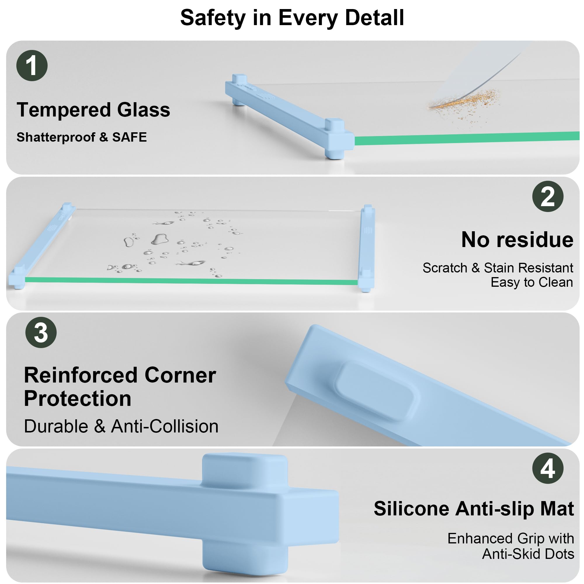 LANGBOHOS scratch-resistant glass keeps a clear, clean look