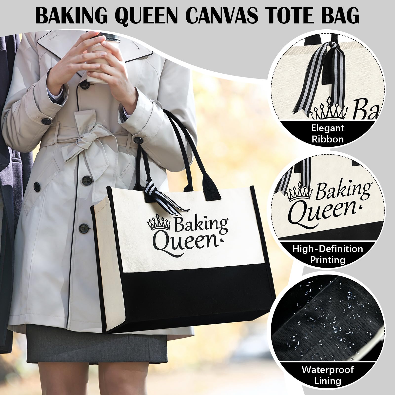 Langyiwee Baking Queen apron keeps clothes clean during cooking and decorating.
