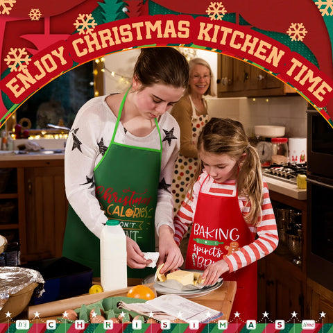 Langyiwee durable polyester apron resists fading for long holiday cooking seasons.
