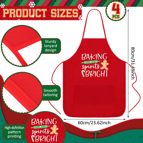 Langyiwee apron featuring Christmas hats, perfect for holiday cooking and party prep.
