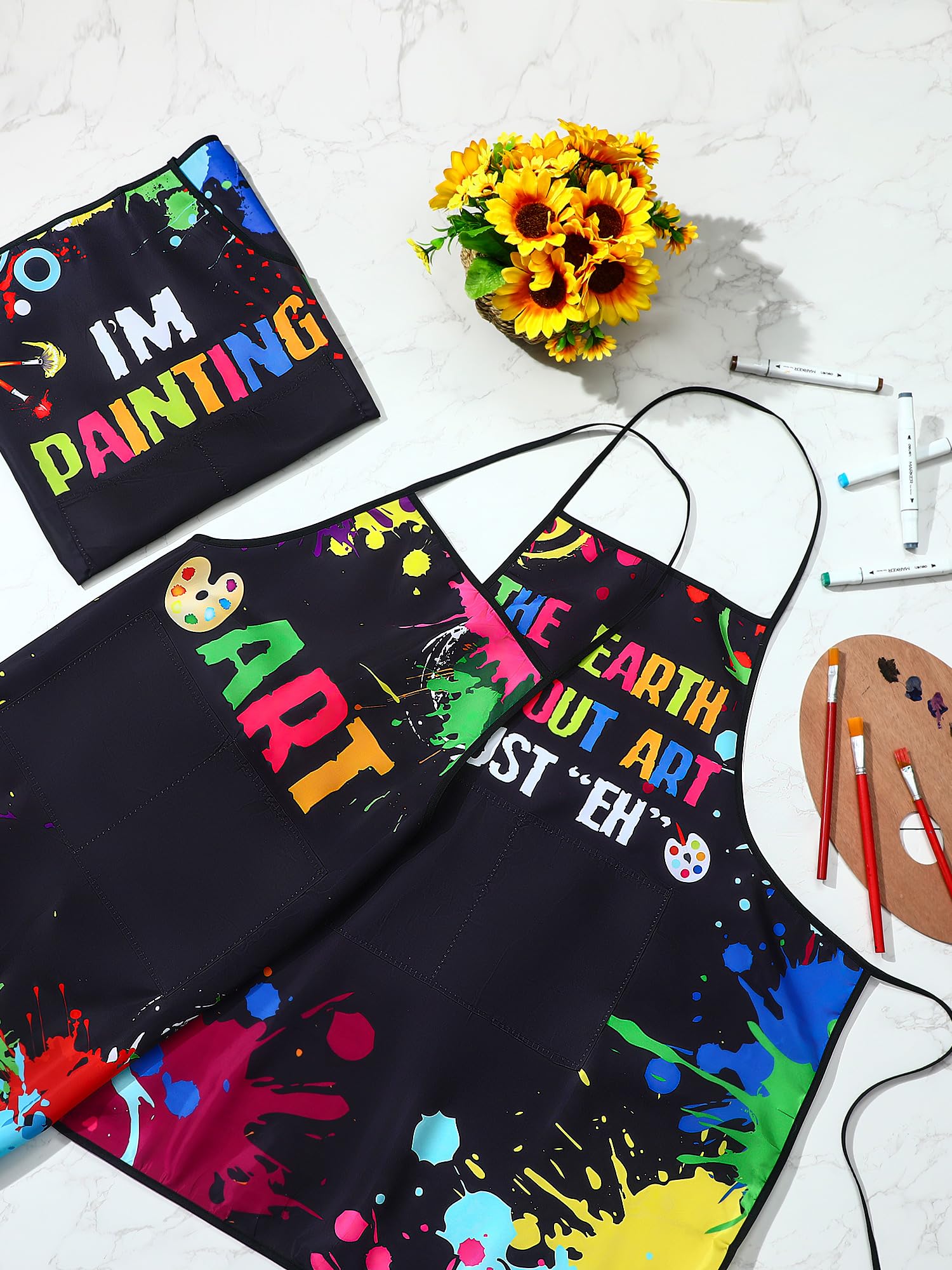 Langyiwee painting apron adjustable neck strap for comfortable wear
