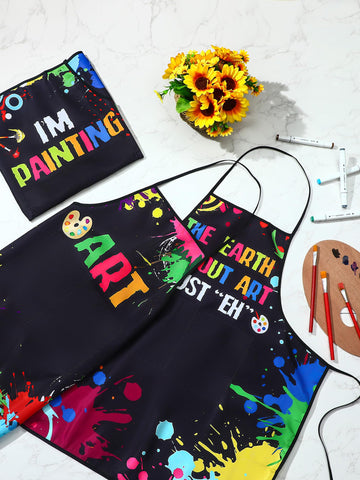 Langyiwee painting apron adjustable neck strap for comfortable wear