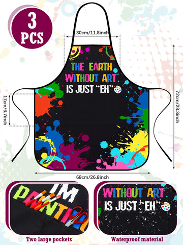 Langyiwee painting apron colorful design boosts creativity during art sessions
