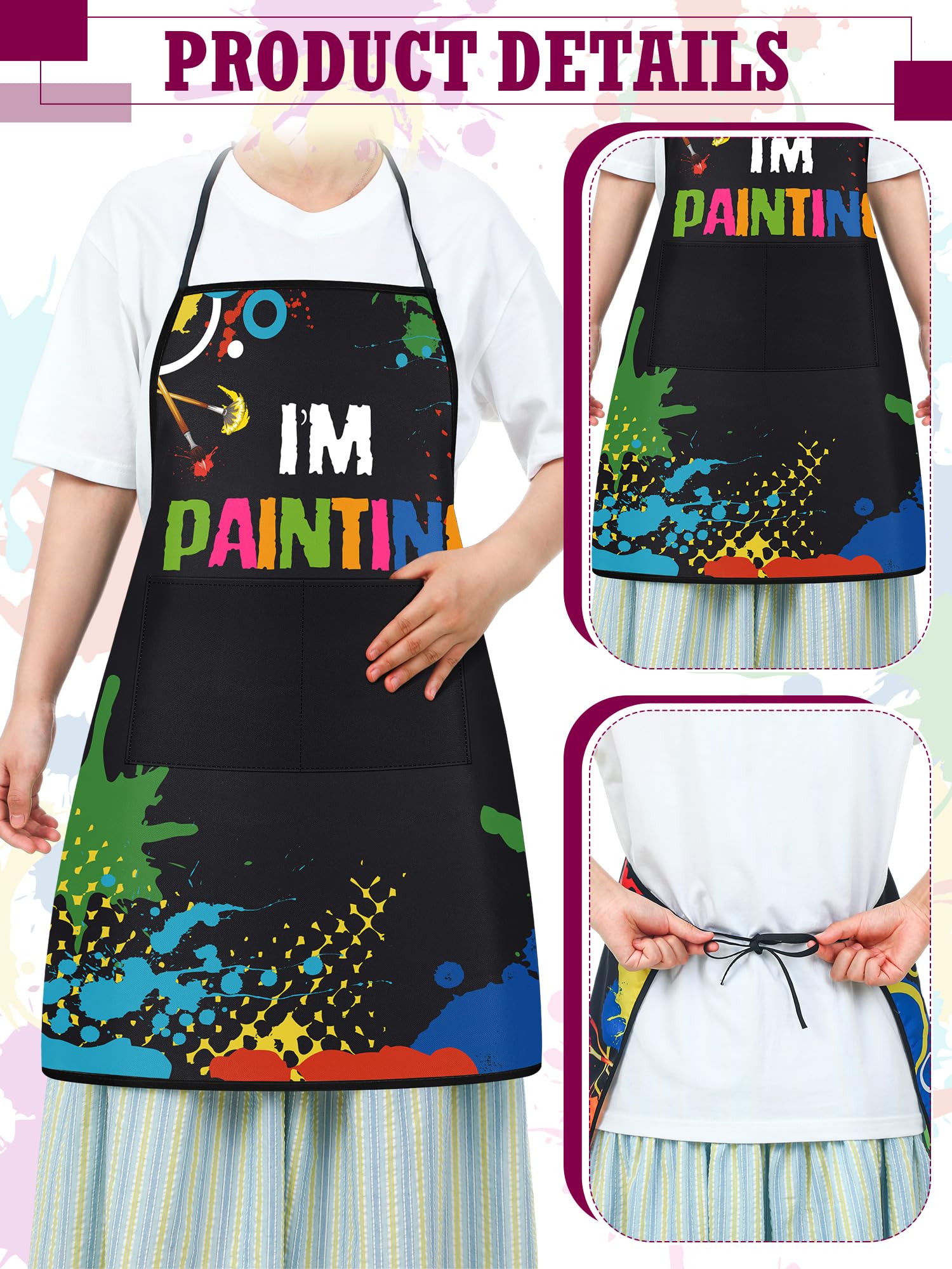 Langyiwee painting apron waterproof fabric protects clothes from splashes