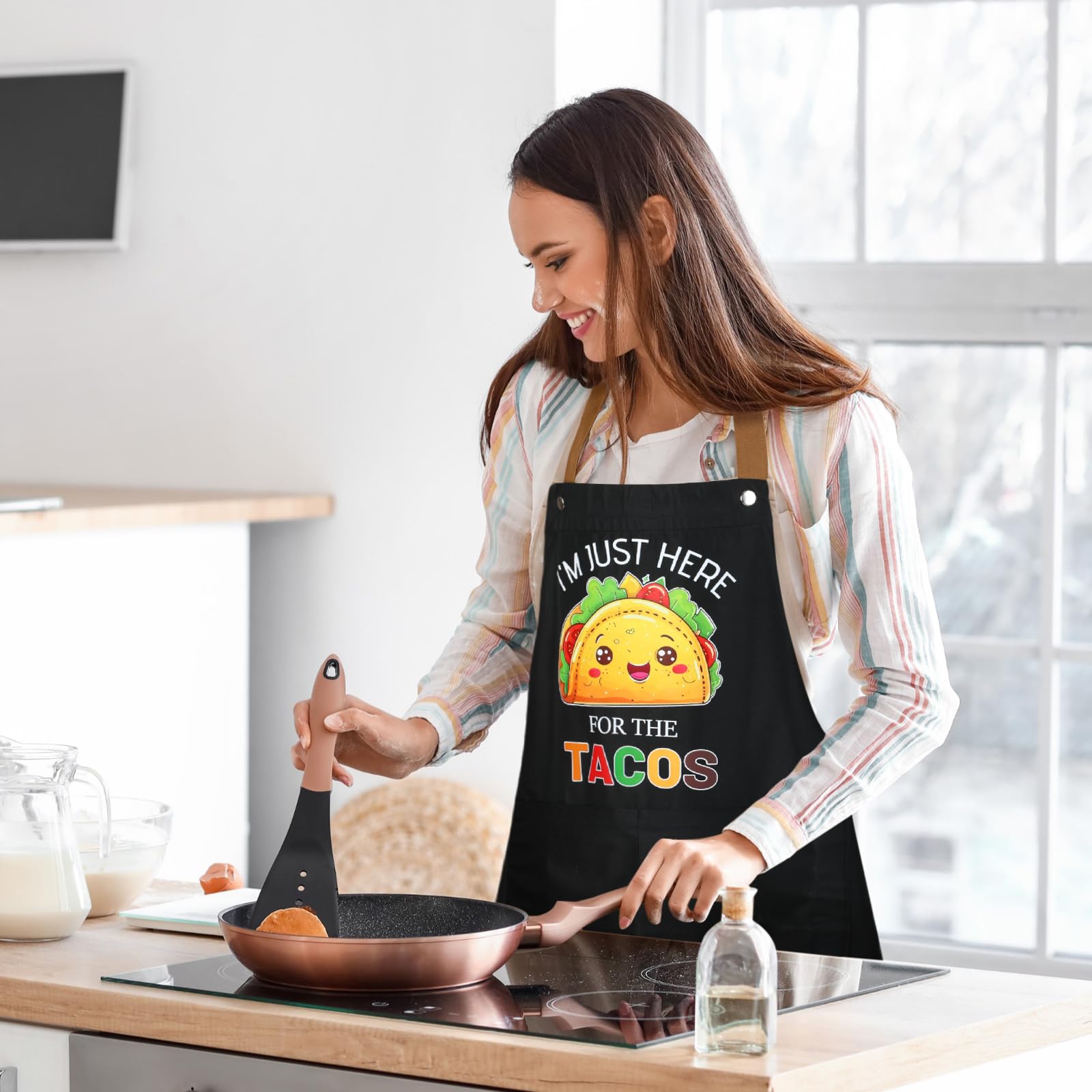 Langyiwee Taco Apron adjustable neckband for comfortable fit