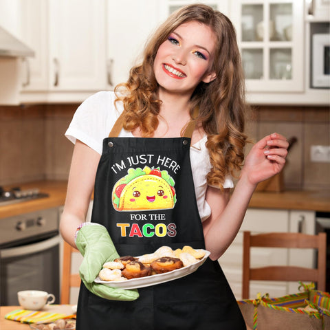 Langyiwee Taco Apron size 68 by 72 cm covers clothing effectively