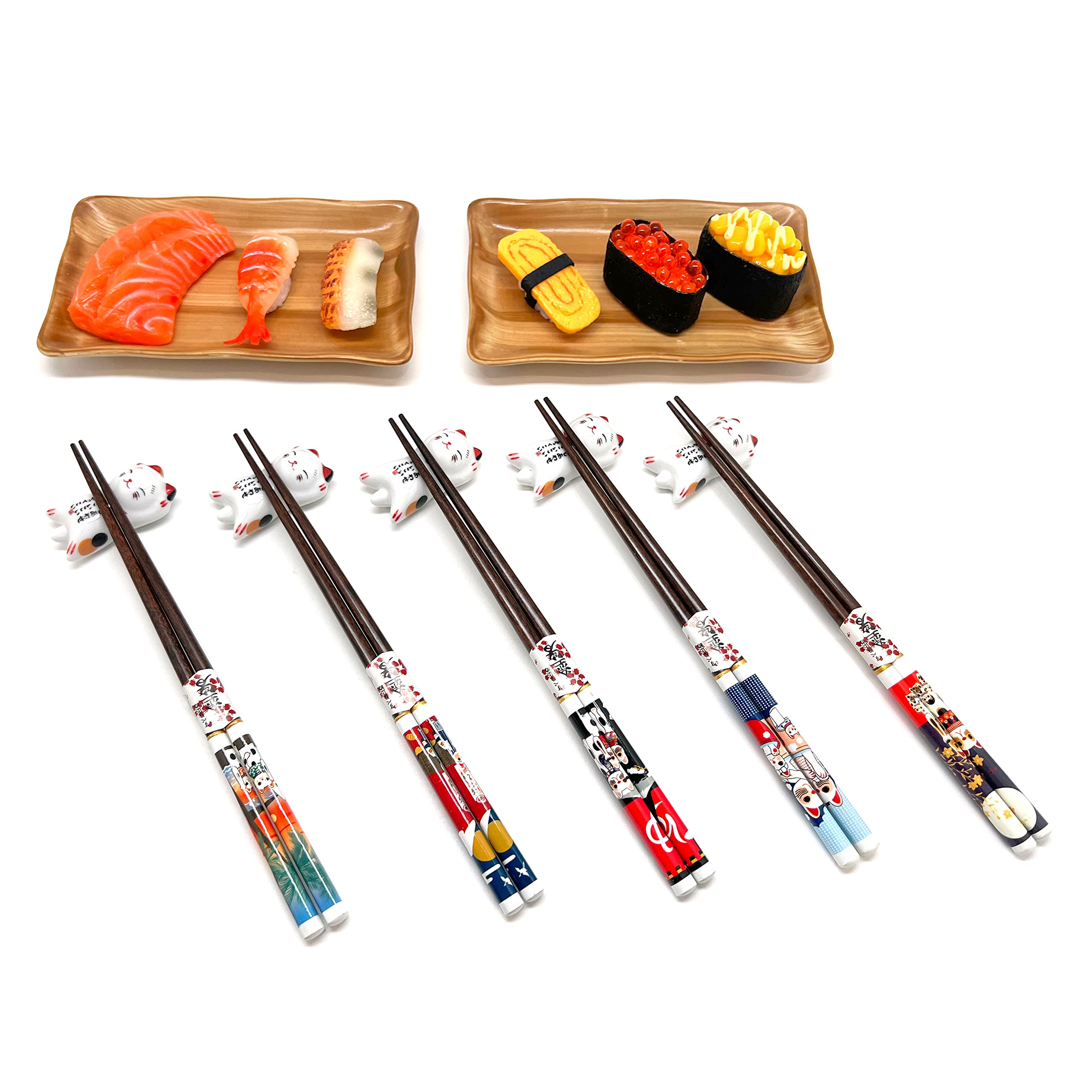 LANHUTHS 8.8-inch bamboo chopsticks for sushi and noodles.