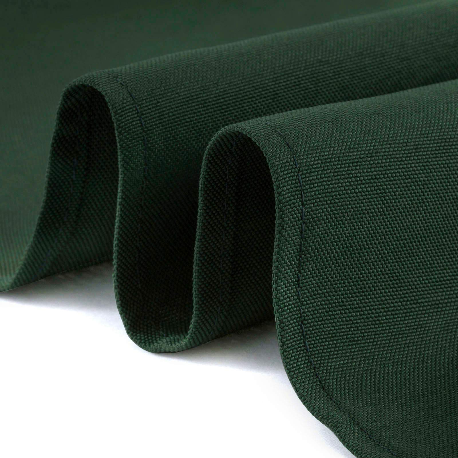 Lann's Linens round tablecloth for restaurant use, durable hunter green