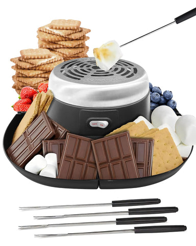 LANPRIL smores maker base heats evenly for cozy movie night.