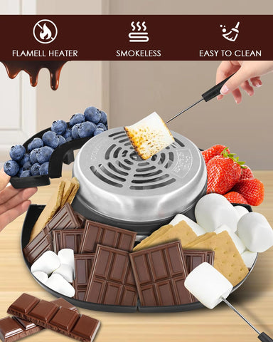 LANPRIL included stickers personalize the s'mores setup during gatherings.