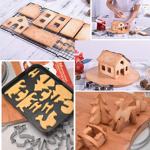 LANSKYWARE sled cookie cutter durable mold for quick dough cutting