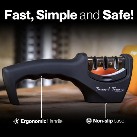 Lantana Smart Sharp ceramic stone and tungsten plates ensure efficient sharpening.