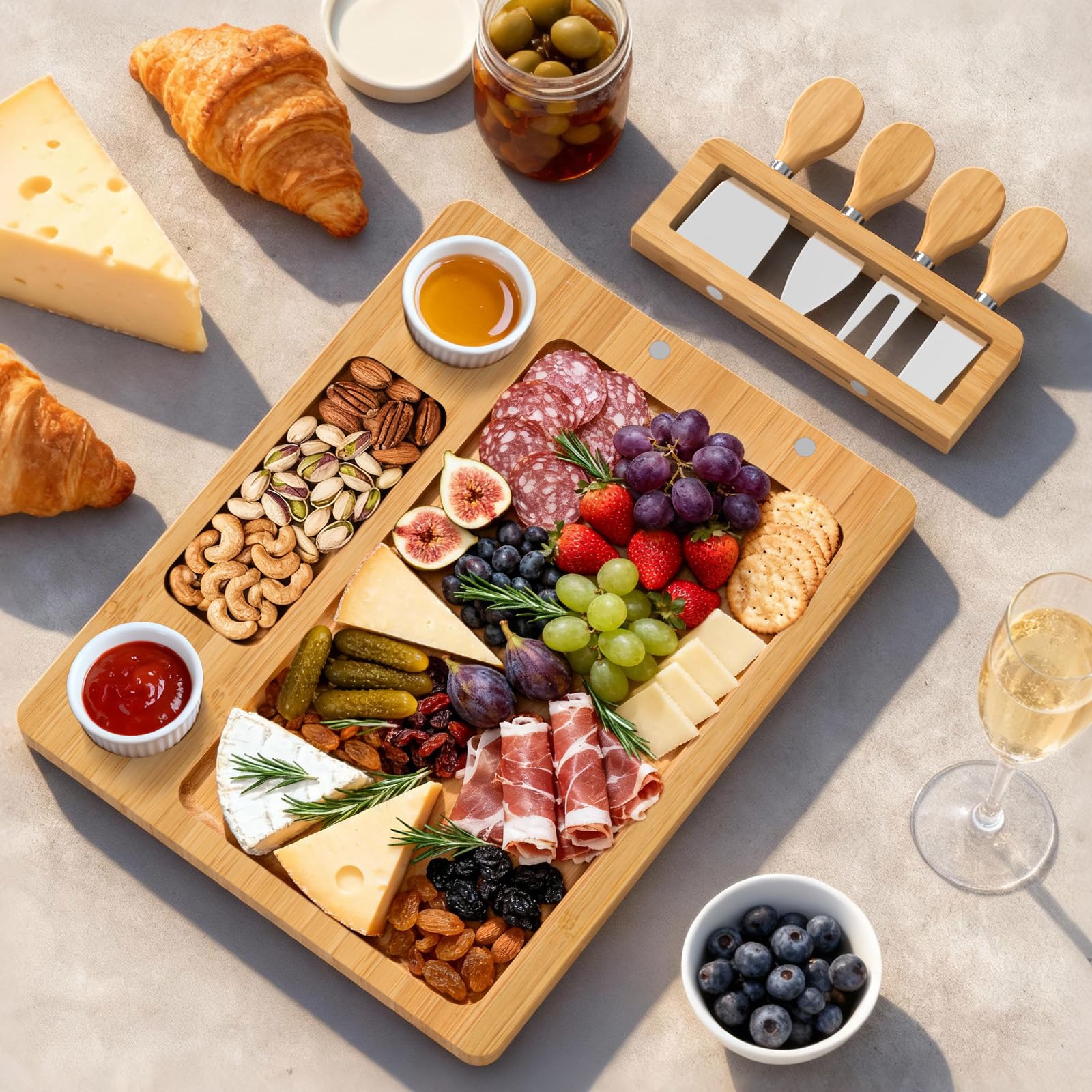 LANVIA gift-set packaging featuring board and utensils for housewarming celebrations