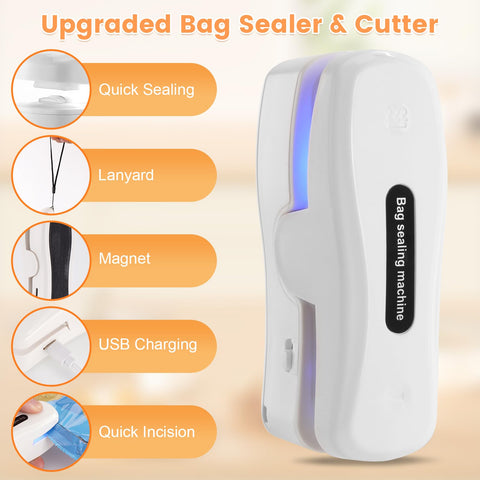 Lanxhic USB-C rechargeable sealer for on the go freshness and reduced waste.