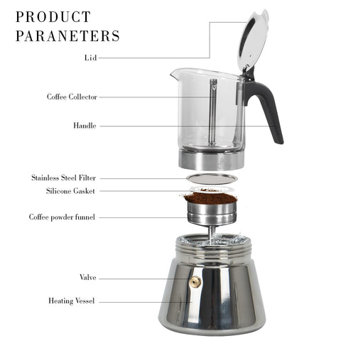 LAOION moka pot induction base compatible with induction stoves for versatile heating