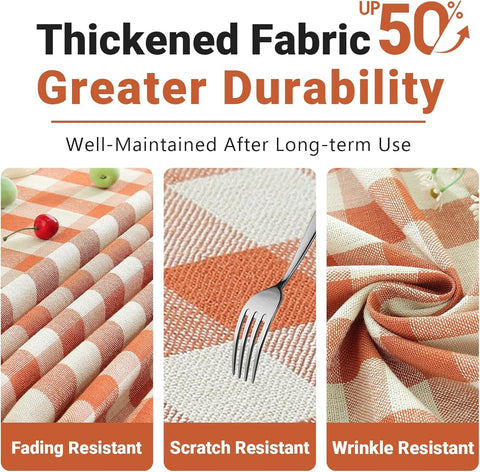 Laolitou durable tablecloth with wear-resistant fabric for long use